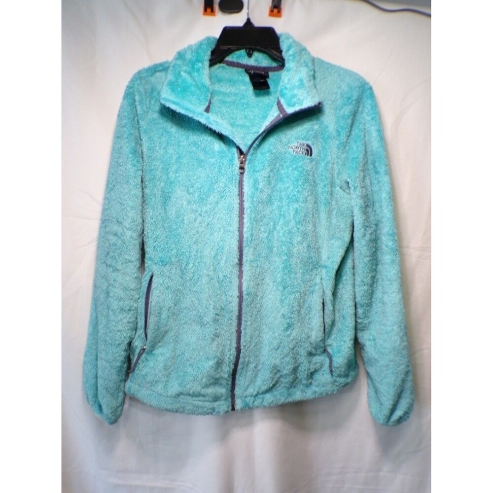 The North Face Women's Osito Turquoise Fleece Jacket Full Zip Size M Blue